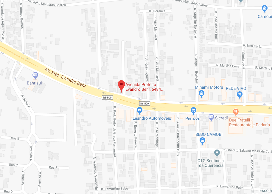 Mapa da Clínica Specialità - Dr. Rafael Reinehr - Camobi - Santa Maria - RS